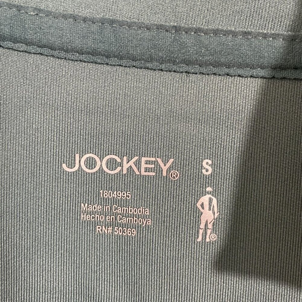 Jockey Womens S Full-Zip Sweatshirt Teal Polyester/Spandex Blend - Picture 3 of 5